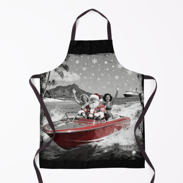 Item preview, Tropical Santa On Speedboat Holiday Vacation Beach Hawaiian Christmas designed and sold by RannaHile.