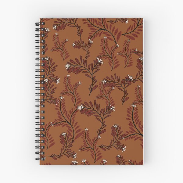 Artikelvorschau, Boho-Blumenmuster in Braun-, Rot- und Terrakottatönen entworfen und verkauft von Line-Aura.