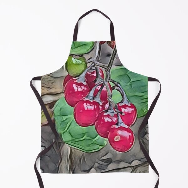 Item preview, Vibrant Red Berries with Green Leaves designed and sold by Fearless-Fox.