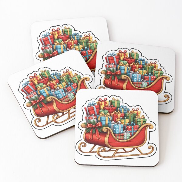 Item preview, Vintage Santa Sleigh with Gifts designed and sold by SunDrift.