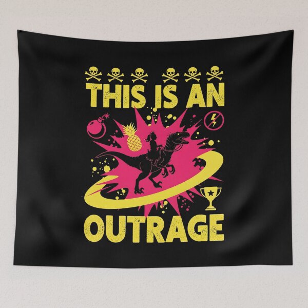 Item preview, This Is An Outrage Pineapple T-Rex Cowboy designed and sold by MotivaChic.