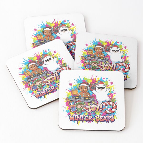Item preview, Joy Winter Beats Christmas Cute Street Art Party designed and sold by Siamcatshop.