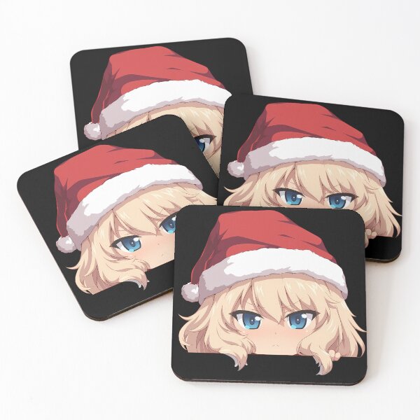 Item preview, Und Katyusha Christmas Kawaii Girls Und Panzer Chibi Anime Girl Holiday Peeker designed and sold by thedarvills.