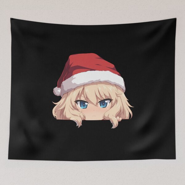 Item preview, Und Katyusha Christmas Kawaii Girls Und Panzer Chibi Anime Girl Holiday Peeker designed and sold by thedarvills.
