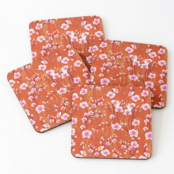 Item preview, Painted Orchids bold orange and pink designed and sold by pholiumsigma_design.