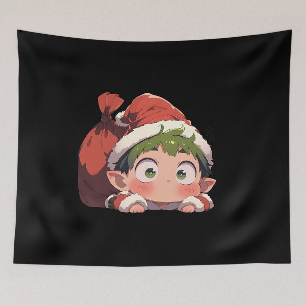 Item preview, Amaimon Blue Exorcist Chibi Kawaii Christmas Holiday Peeker Cute Santa Anime designed and sold by thedarvills.