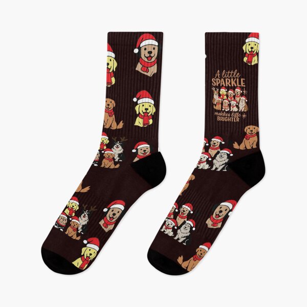 Artikelvorschau, Ein bisschen Glitzer macht das Leben schöner, Weihnachtshunde entworfen und verkauft von CloudyPress.