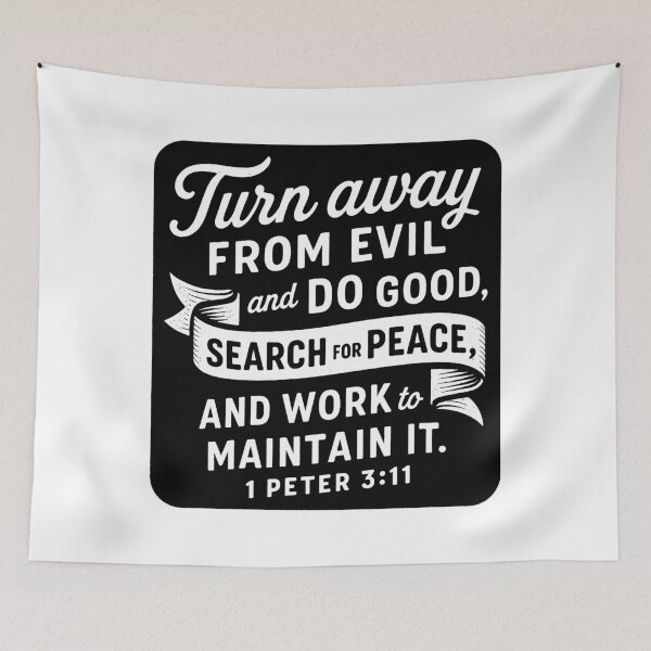 Item preview, 1 Peter 3:11 Turn Away From Evil And Do Good designed and sold by plushism.