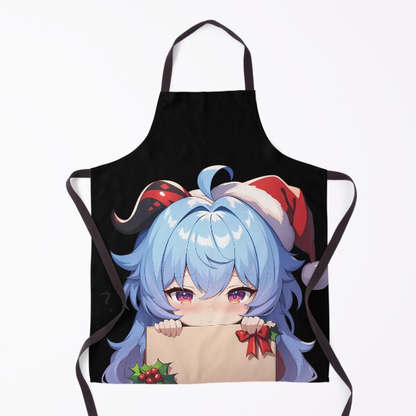 Item preview, Ganyu Genshin Impact Game Christmas Peeker Chibi Kawaii Holiday Anime Girl designed and sold by thedarvills.