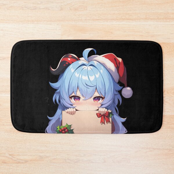Item preview, Ganyu Genshin Impact Game Christmas Peeker Chibi Kawaii Holiday Anime Girl designed and sold by thedarvills.