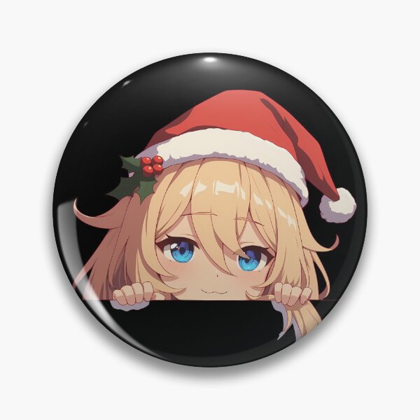 Item preview, Jean Genshin Impact Game Christmas Peeker Chibi Kawaii Holiday Anime Girl designed and sold by thedarvills.