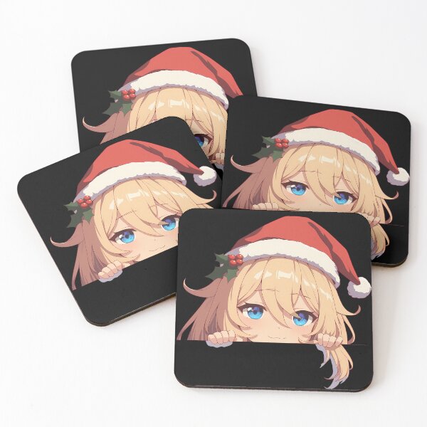 Item preview, Jean Genshin Impact Game Christmas Peeker Chibi Kawaii Holiday Anime Girl designed and sold by thedarvills.