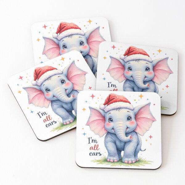 Item preview, Wild Xmas Elephant - I'm all Ears designed and sold by Petalandfur.