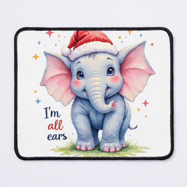 Item preview, Wild Xmas Elephant - I'm all Ears designed and sold by Petalandfur.