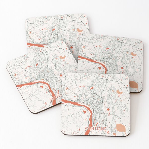 Item preview, Vientiane City Map of Laos  - Bohemian designed and sold by deMAP.