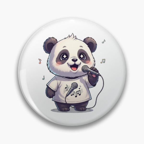 Item preview,  "Panda Pop Star" – spotlighting its joyful musical vibe designed and sold by Panda_Store.
