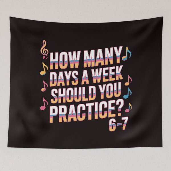 Item preview, Funny Music Teacher Design – How Many Days a Week Should You Practice designed and sold by Redgiant87x.