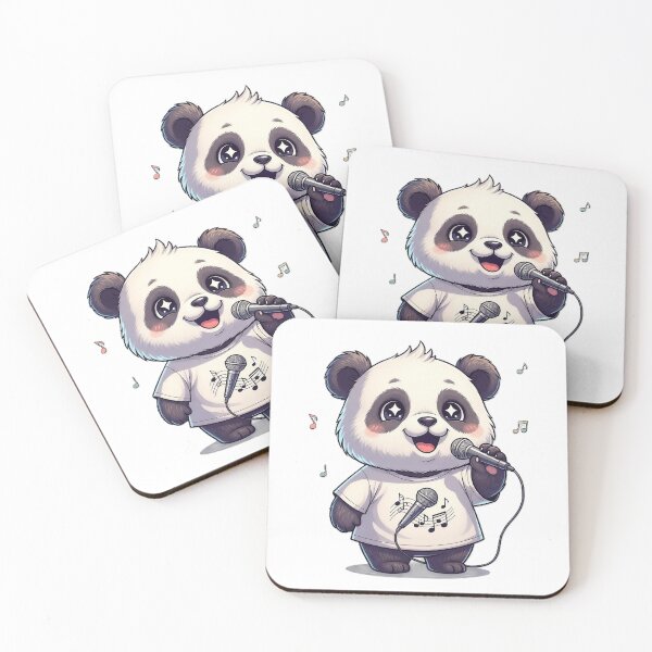 Item preview,  "Panda Pop Star" – spotlighting its joyful musical vibe designed and sold by Panda_Store.