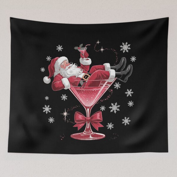 Item preview, Funny Santa In Martini Glass Holiday Cocktail Drink Christmas Humor designed and sold by LizzyKeiko.