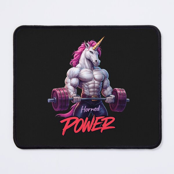 Item preview, Horned Power – Muscular Unicorn Lifting Weights designed and sold by EM&Maker.