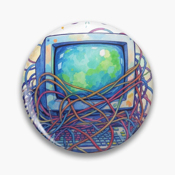 Item preview, Debugging Life — Watercolor Computer Art, Funny IT Watercolor Design designed and sold by HappySproutArt.