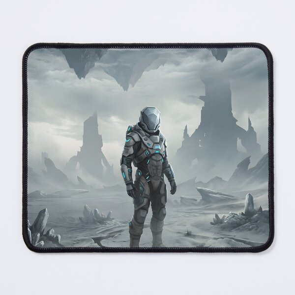 Item preview, Stellar Isolation Futuristic Sci-Fi Explorer Poster designed and sold by AbstractAuraArt.