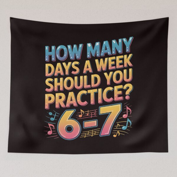 Item preview, Musician Practice Joke – How Many Days a Week Should You Practice designed and sold by Redgiant87x.