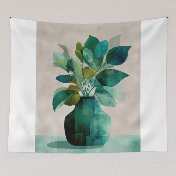 Item preview, Geometric Greenery in a Vase designed and sold by lautir.
