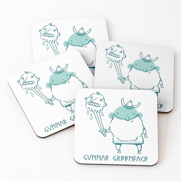 Item preview, Gunnar Greenface Viking Humorous Illustration Art designed and sold by monikko.