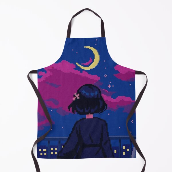 Item preview, "Moonlit Dreams — Pixel Aesthetic Night Sky Art✨ designed and sold by COSAIRe.