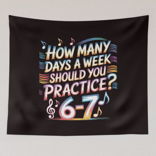 Item preview, How Many Days Should You Practice - Funny Six Seven Music Meme designed and sold by Redgiant87x.