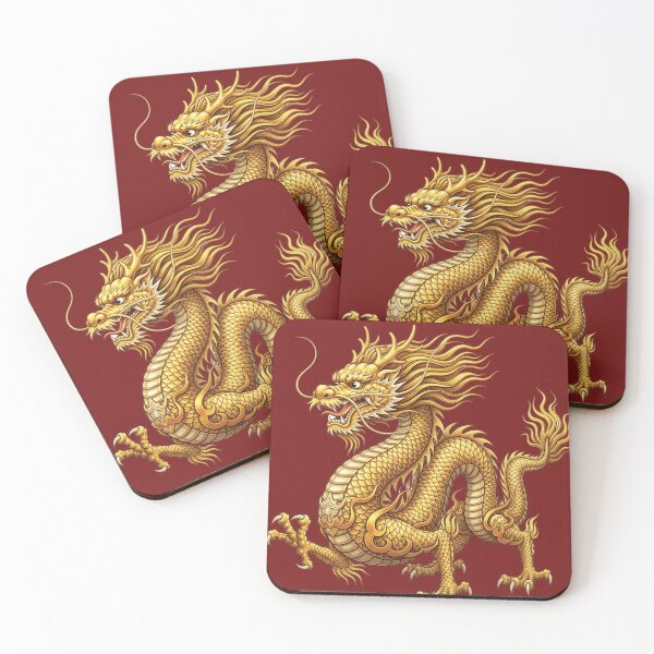 Item preview, Motif légendaire de dragon doré chinois, symbole de puissance et de bonne fortune designed and sold by thechoice1.