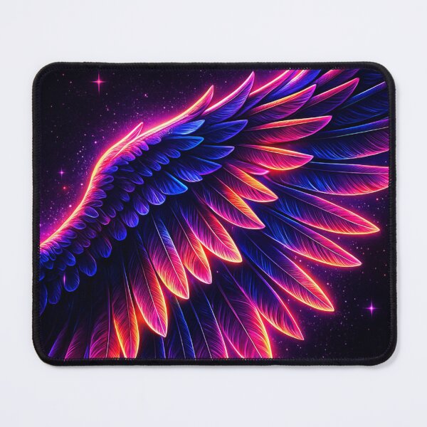 Item preview, Neon Eagle Wings – Glowing Cyber Vaporwave Bird Art designed and sold by GolabMagic.