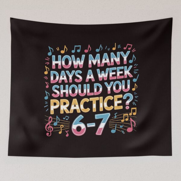 Item preview, How Many Days a Week Should You Practice - Music Teacher Funny Meme designed and sold by Redgiant87x.