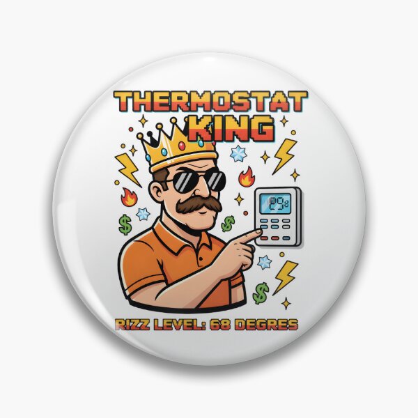 Artikelvorschau, Thermostat King: Legendäre Papa-Meme-Kunst entworfen und verkauft von AnnDesignStudio.