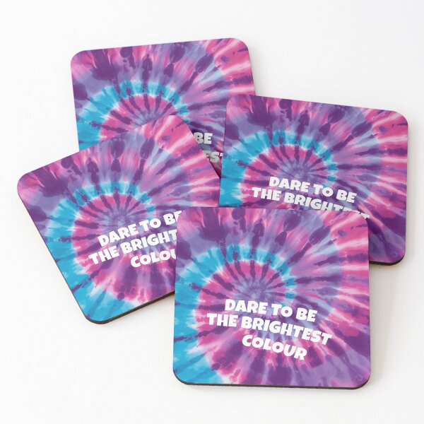 Item preview, Dare to Be the Brightest Colour – Tie Dye Inspirational Quote | Vibrant Retro Spiral Art designed and sold by InkIntentionstu.