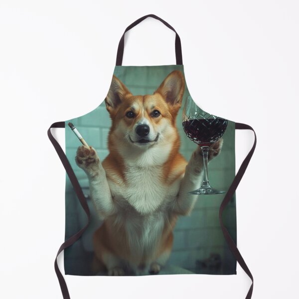 Item preview, Classy Corgi Drinking Wine On Toilet designed and sold by vk09.