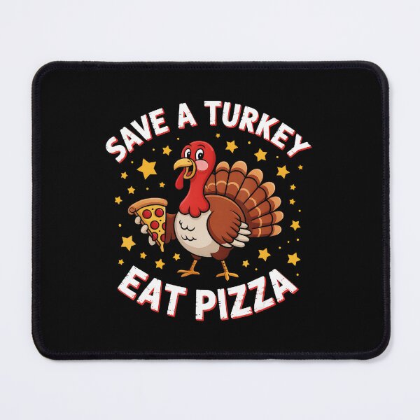 Item preview, Funny Turkey Eat Pizza Thanksgiving Day Pilgrim designed and sold by JEFDodsonArt.