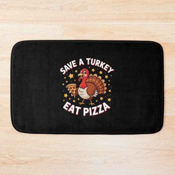 Item preview, Funny Turkey Eat Pizza Thanksgiving Day Pilgrim  designed and sold by JEFDodsonArt.