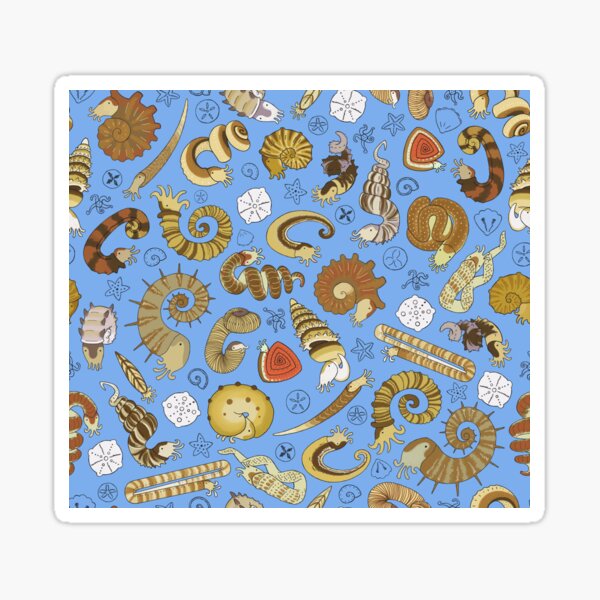 Ammonite pattern Sticker