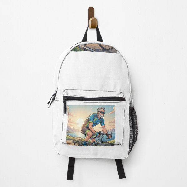 Item preview, Cool Dude Cycling Cartoon | Funny Mature Man Bike Rider Art designed and sold by Raju2018.