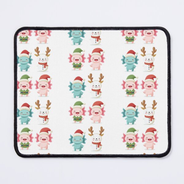 Item preview, Christmas Axolotl Family – Kawaii Elf, Reindeer & Snowman Characters designed and sold by MadeByACJ.