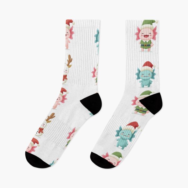 Item preview, Christmas Axolotl Family – Kawaii Elf, Reindeer & Snowman Characters designed and sold by MadeByACJ.