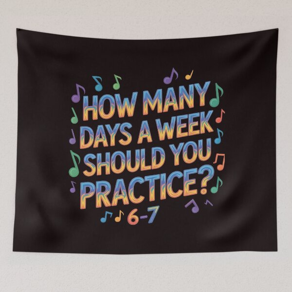 Item preview, How Many Days a Week Should You Practice - Clever Music Meme designed and sold by Redgiant87x.