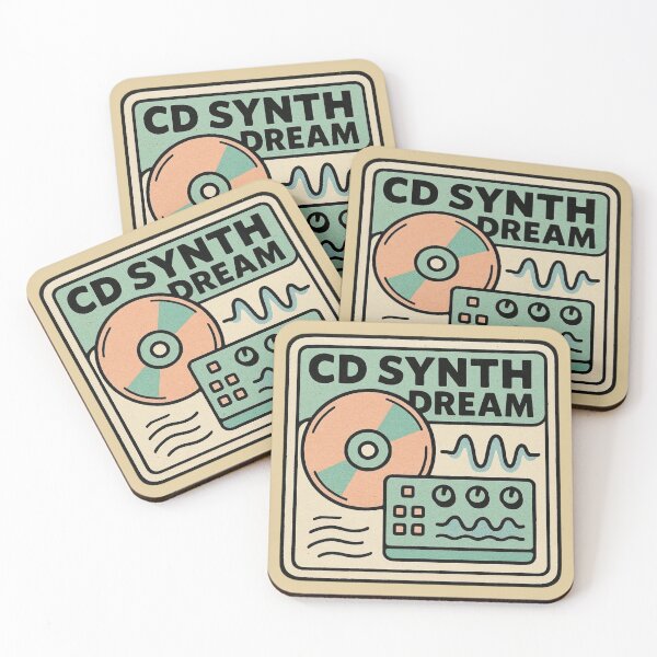 Item preview, CD Synth Dream Retro Synthwave Sticker – Electronic Music Graphic designed and sold by |TRSSHOP|.