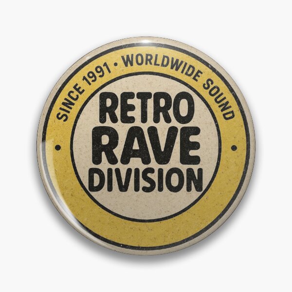 Item preview, Retro Rave Division Badge – Vintage Rave Culture Logo designed and sold by |TRSSHOP|.