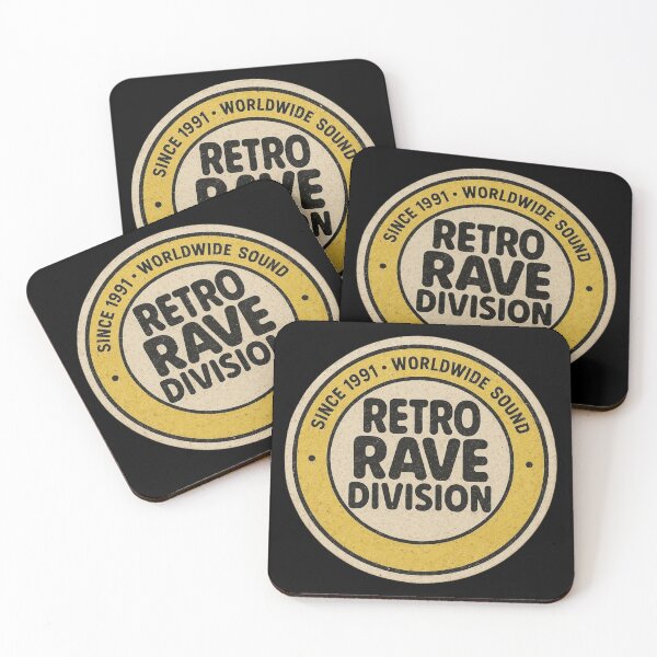 Aperçu de l'œuvre Badge Retro Rave Division – Logo vintage de la culture rave créée et vendue par |TRSSHOP|.