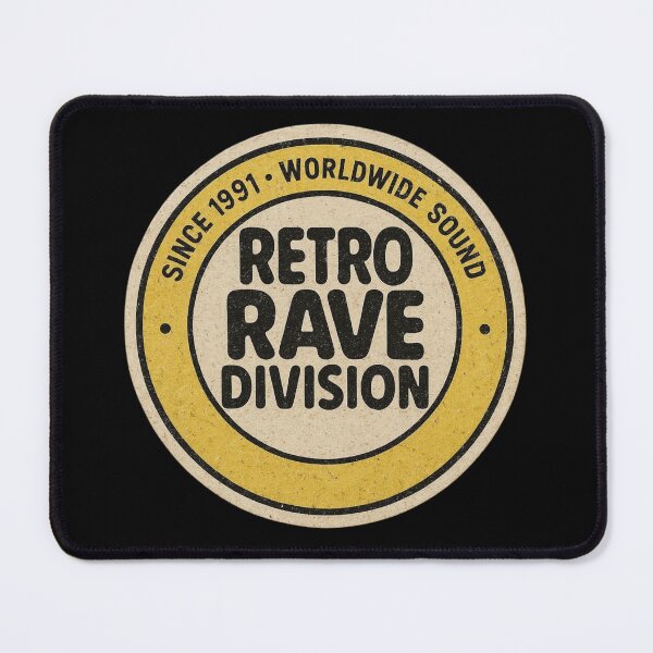 Item preview, Retro Rave Division Badge – Vintage Rave Culture Logo designed and sold by |TRSSHOP|.