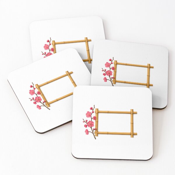 Item preview, Mid autumn festival bamboo frame with cherry blossoms on transparent background, AI generated designed and sold by dvoevnore.