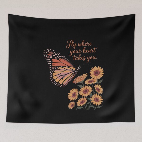 Item preview, Fly where your heart takes you.unisex ,trendy clothing,Inspirational Aesthetic with Words designed and sold by VasilisLamArt.